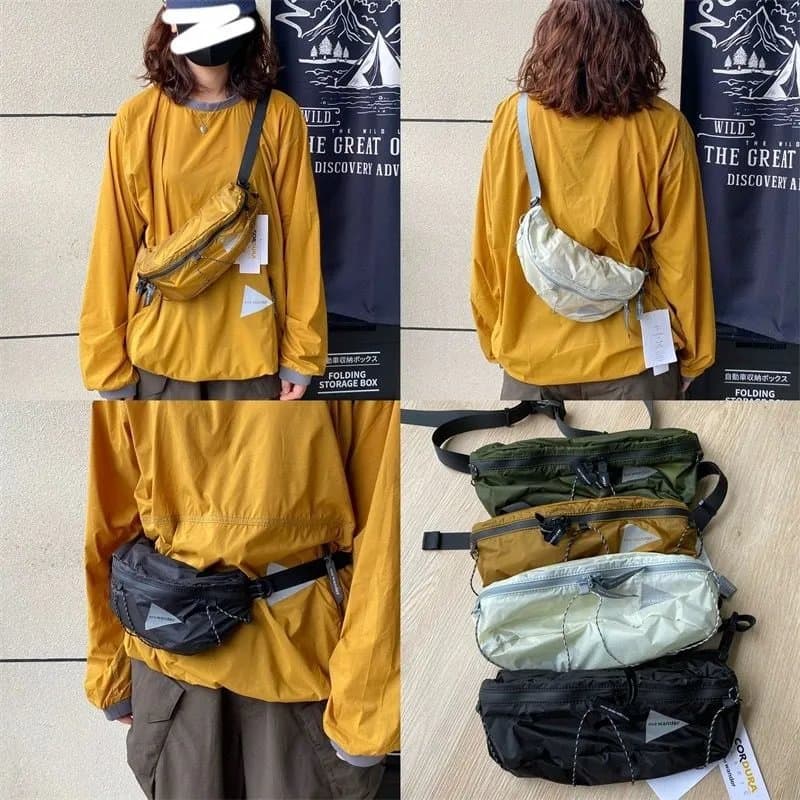 新款超轻薄 3m反光and户外机能防水杜邦格纹尼龙腰包绑带胸包