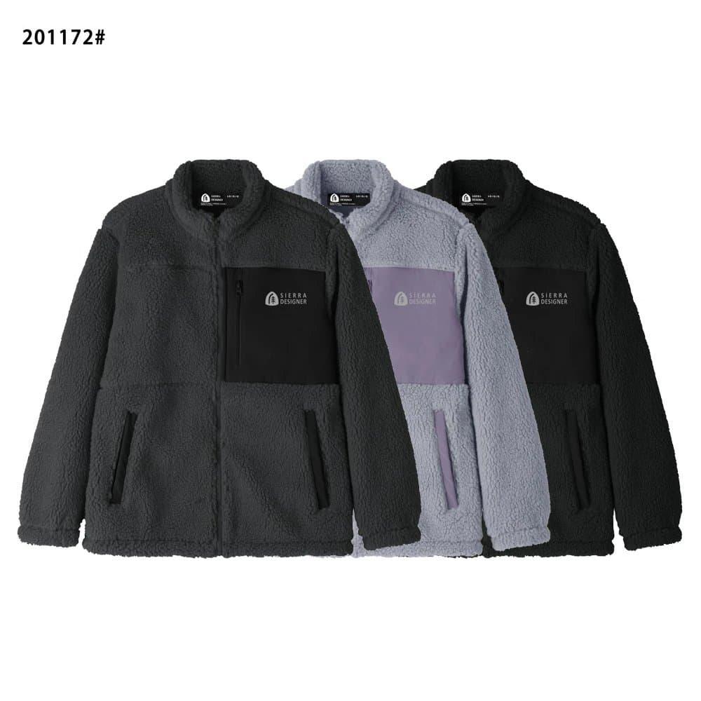 山脊SD秋冬羊羔绒卫衣外套男女上衣开衫立领针织外套日常百搭 2182/SD羊羔绒外套201172