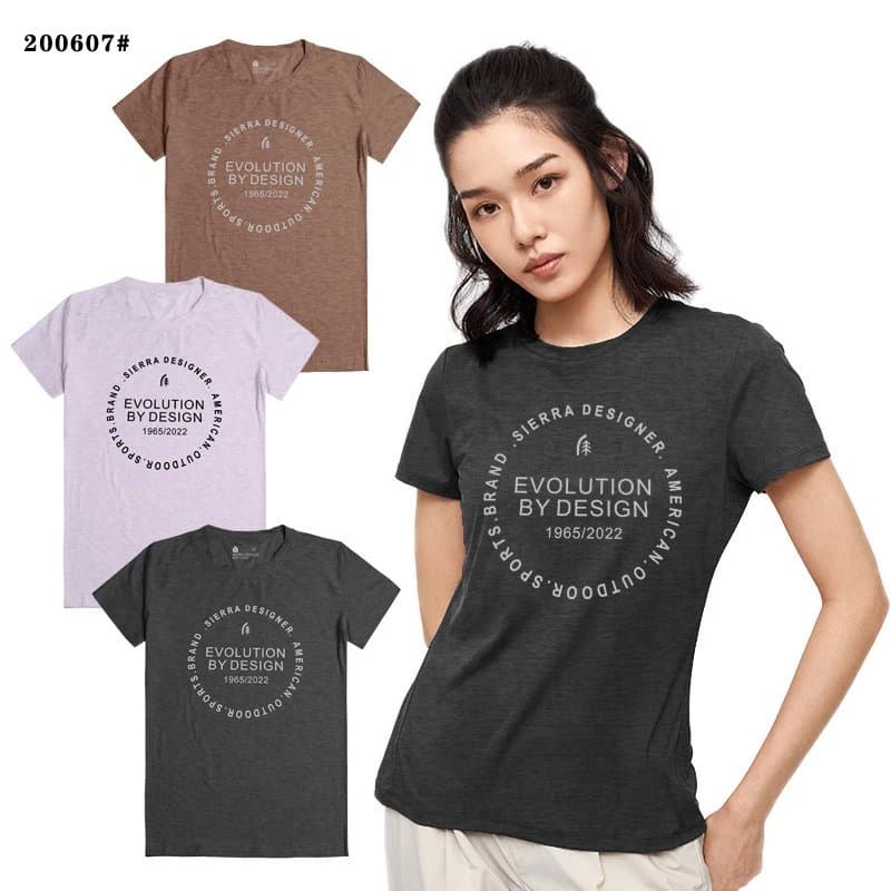 原单正品山脊SD阿美咔叽美式复古印花！外贸出口工厂夏季新品男士弹力圆领短袖T恤衫 1528/SD女短袖200607